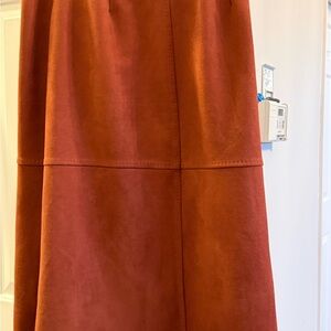 Max Studio Terracotta A-Line Skirt